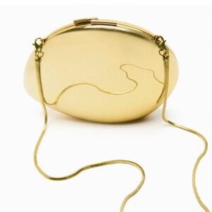 Zara Gold Oval Clutch